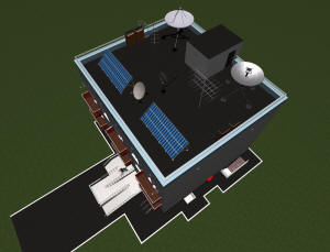 3D вид дома и крыши