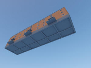 3D вид дома снизу