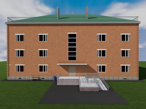 3D вид дома (вариант дизайна 1)