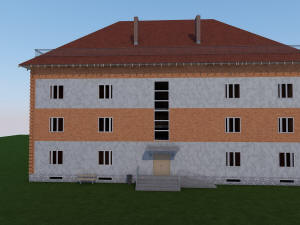 3D вид дома (вариант дизайна 4)
