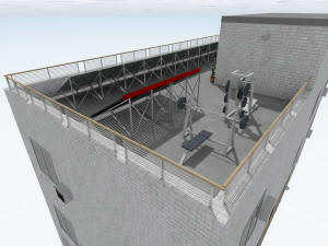3D вид крыши дома