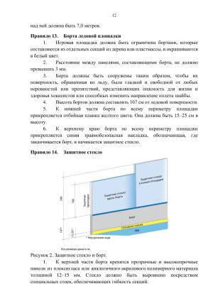 Защитное стекло и бор хоккейной площадки