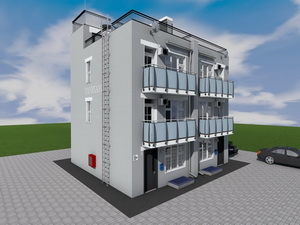 Проект трехэтажного дуплекса на 2 семьи